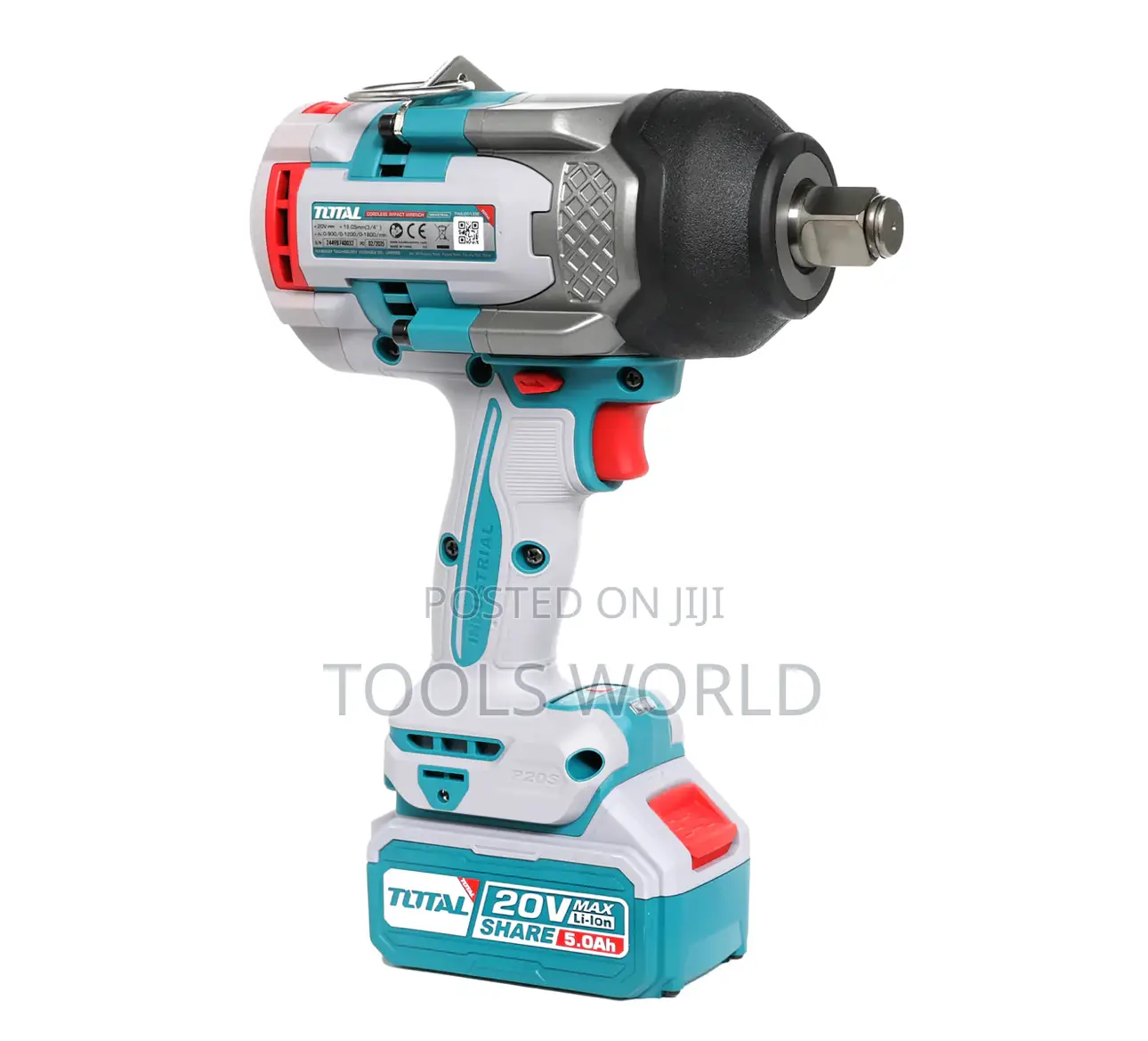 20v Cordless Impact Wrench 2 X Batteries Charger 1350nm
