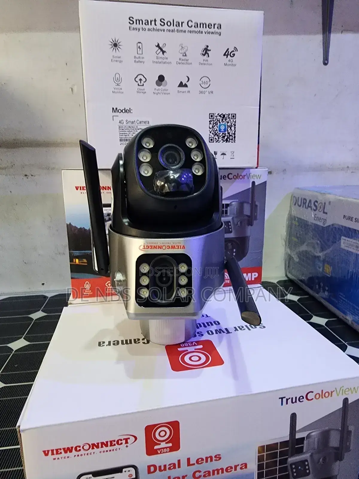 Dual Lens Ptz 4g Sim Card Auto Tracking Alert Cctv Camera