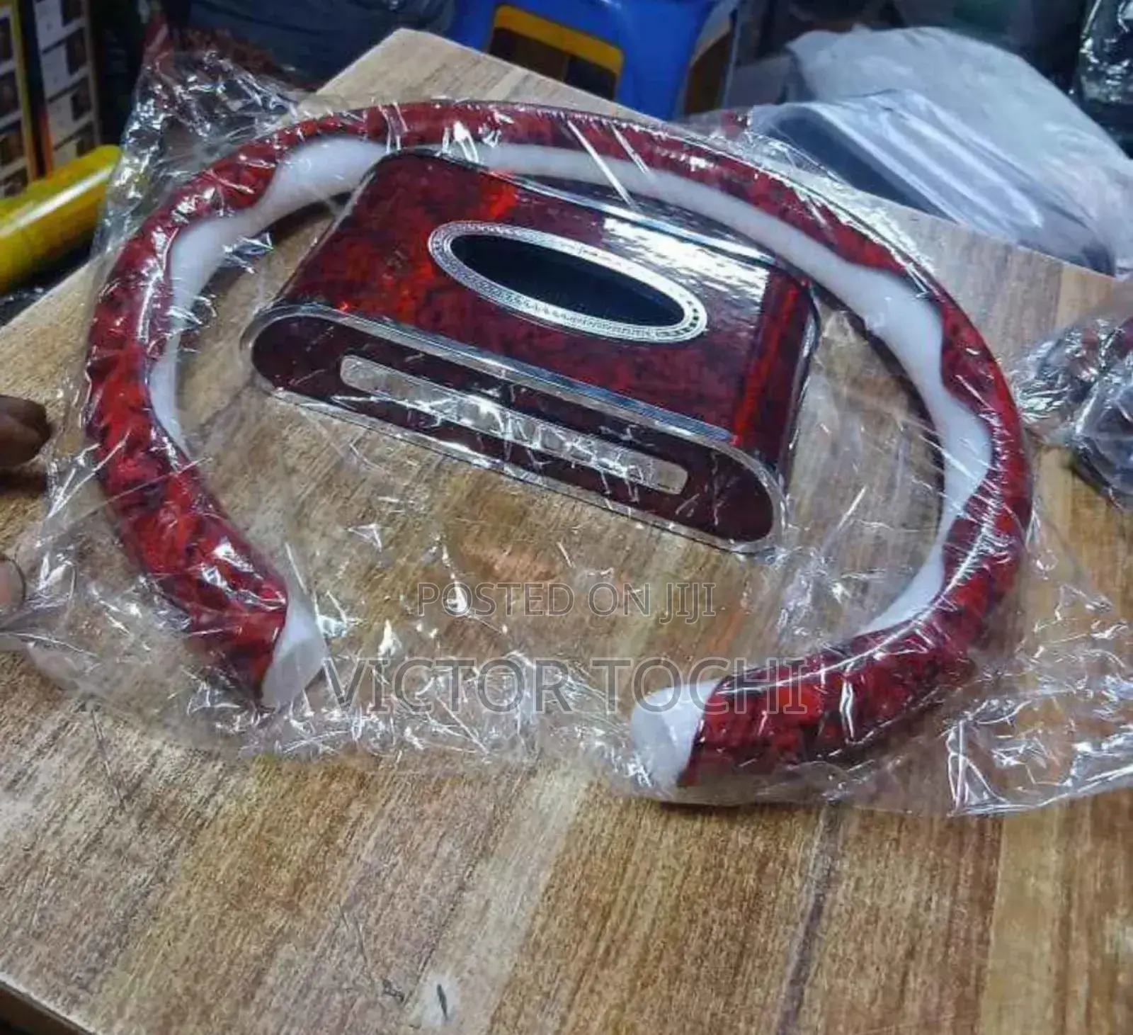 Clip Steering Wheel Cover and Servet/ Tissue Box