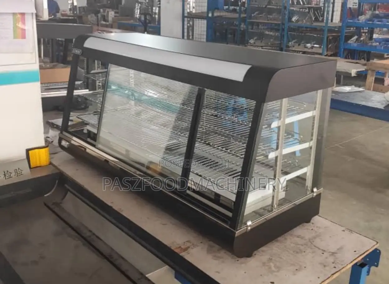 4ft Commercial Black Double Sided Doors Steam Snack Warmer
