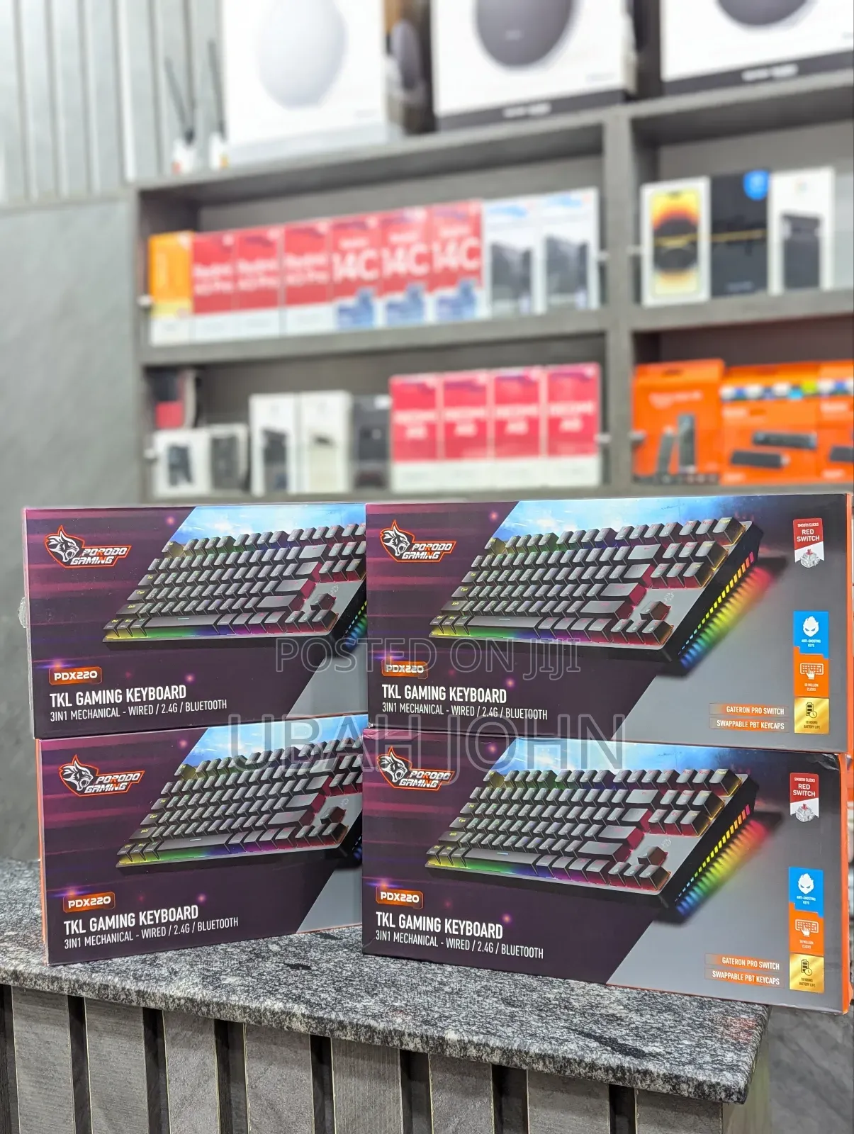 Porodo Gaming 3-in-1 Wireless Mechanical TKL Keyboard