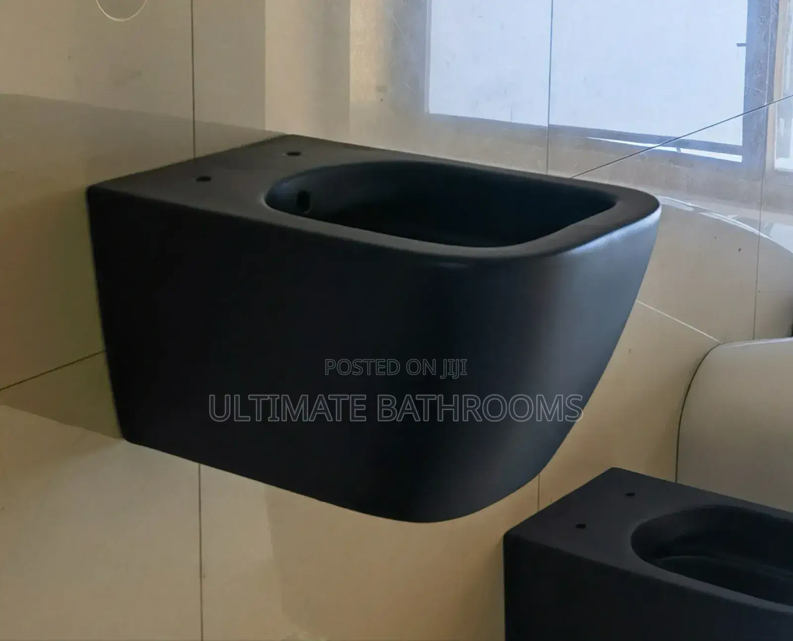 Matte Black Rimless Wall Mounted W/C