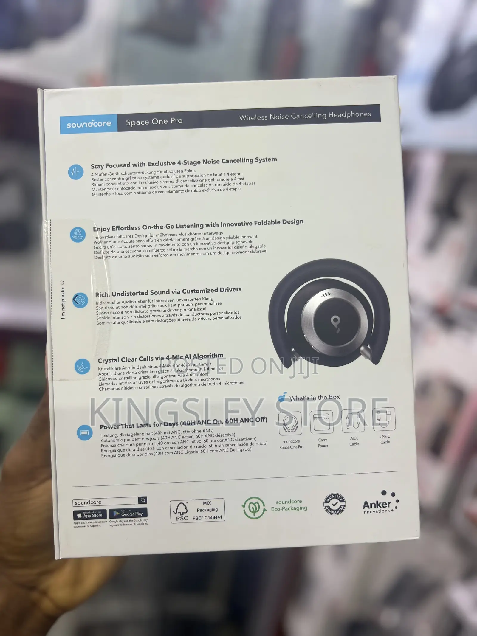 Soundcore Space One Pro by Anker, Super Foldable Super Quiet