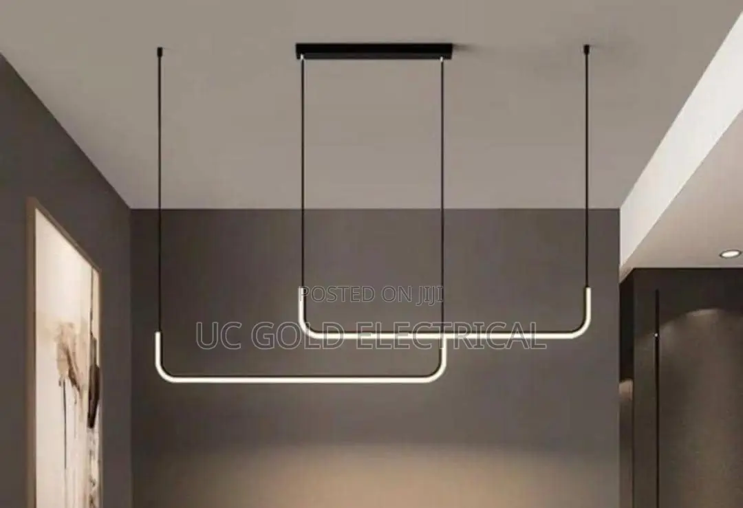 Modern Led Strip Chandelier Light Restaurant Kitchen Decor