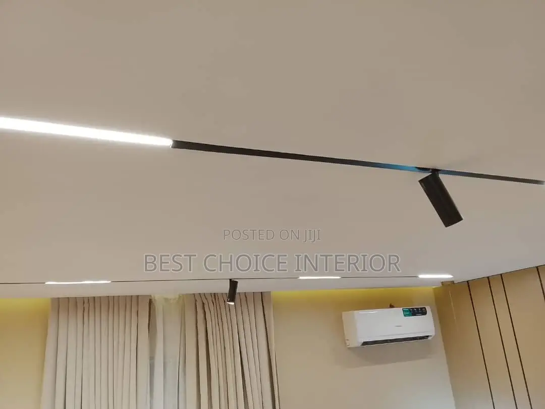 Pop Ceiling Design With Track Lights