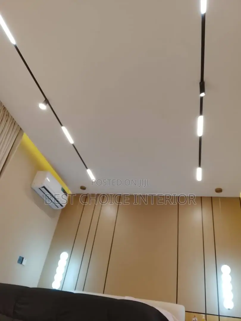 Pop Ceiling Design With Track Lights