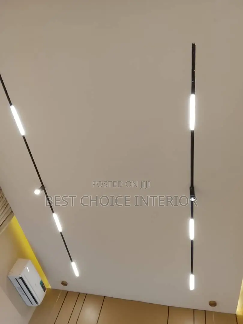Pop Ceiling Design With Track Lights