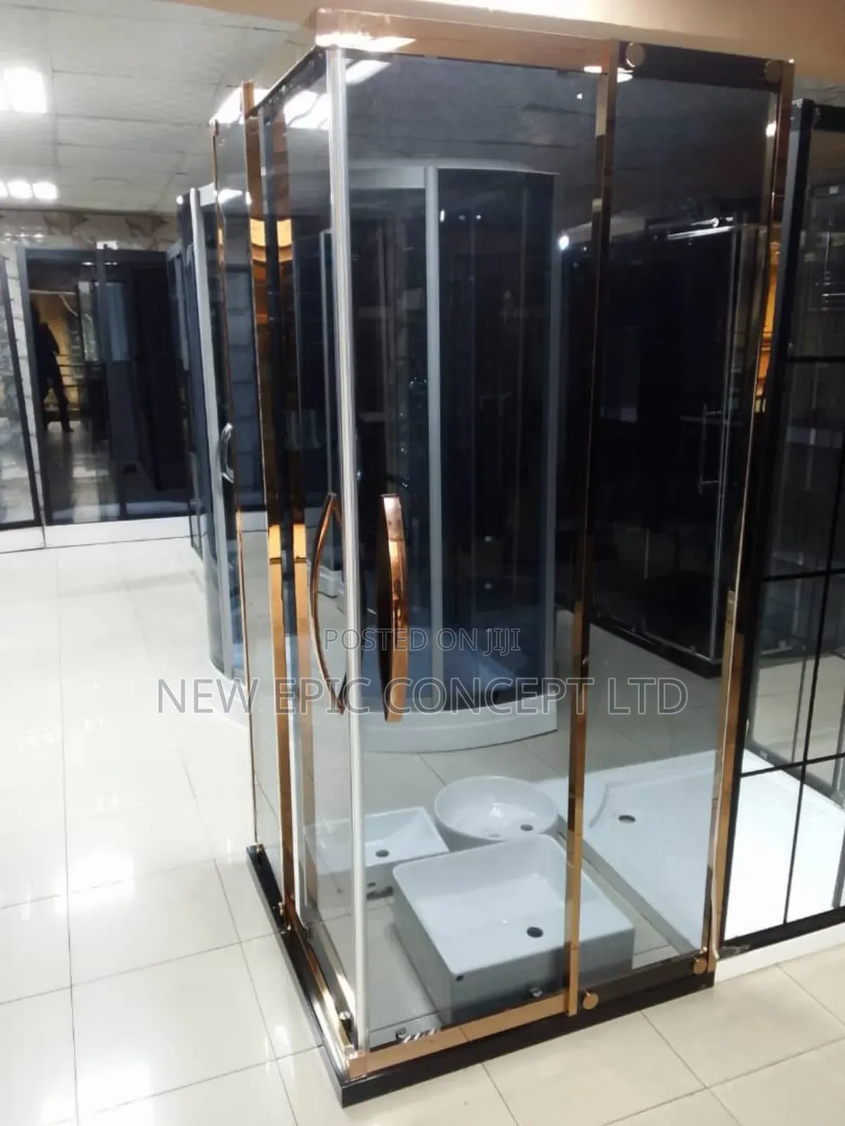 Rose Gold 8mm Glass Shower Cubicle
