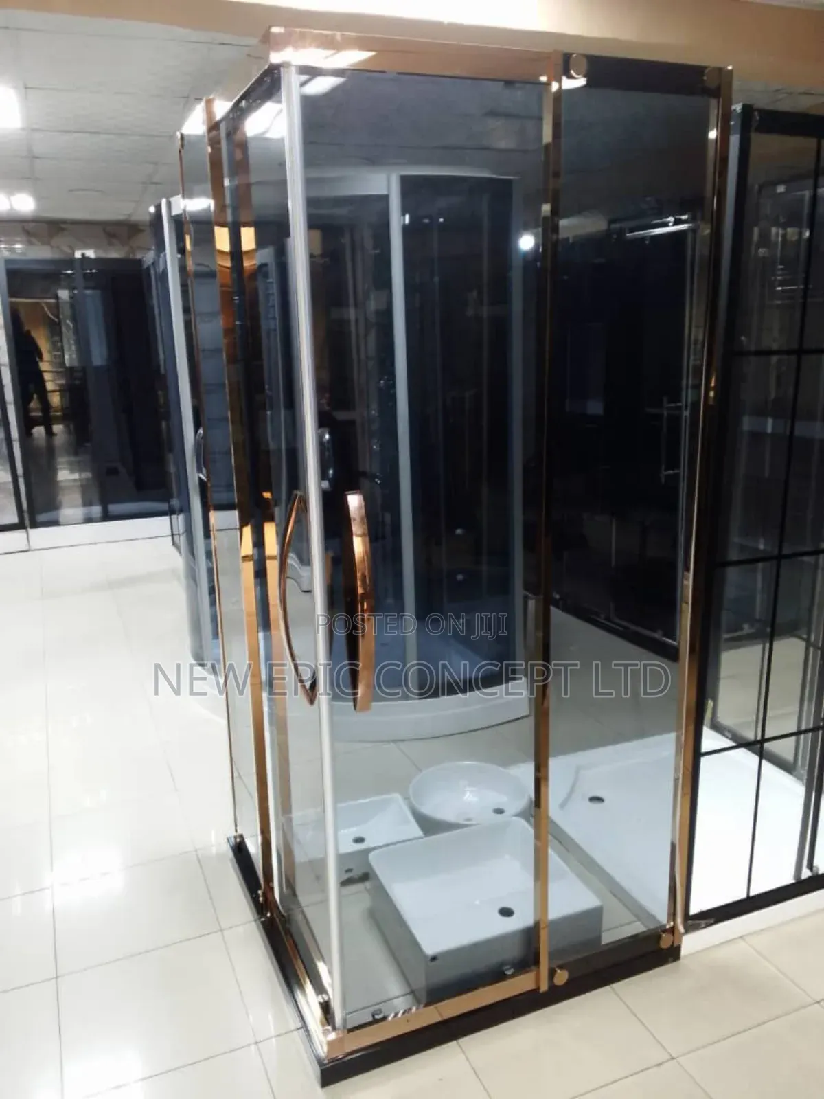 Rose Gold 8mm Glass Shower Cubicle