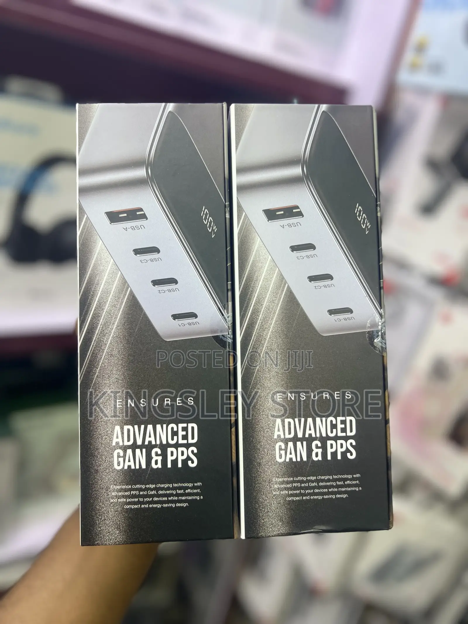 Green Lion 100w Gan Premium Uk Plug Adapter - Gray