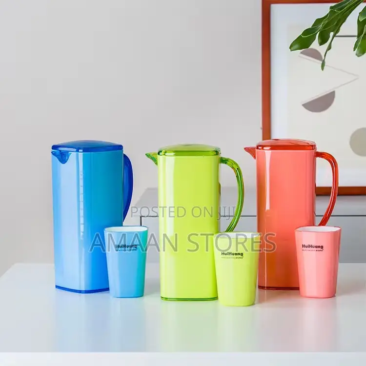 Ceramic Jug With 4 Cups – Tea Water Set