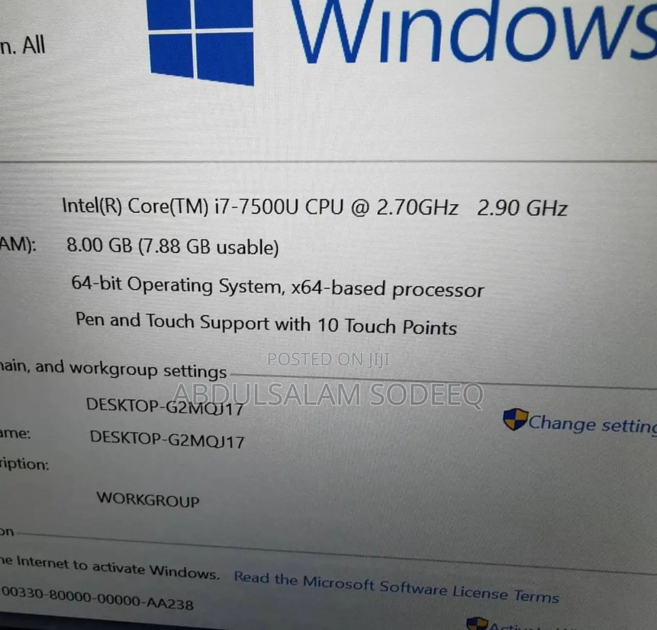 Laptop HP Spectre X360 13 8GB Intel Core I7 SSD 256GB