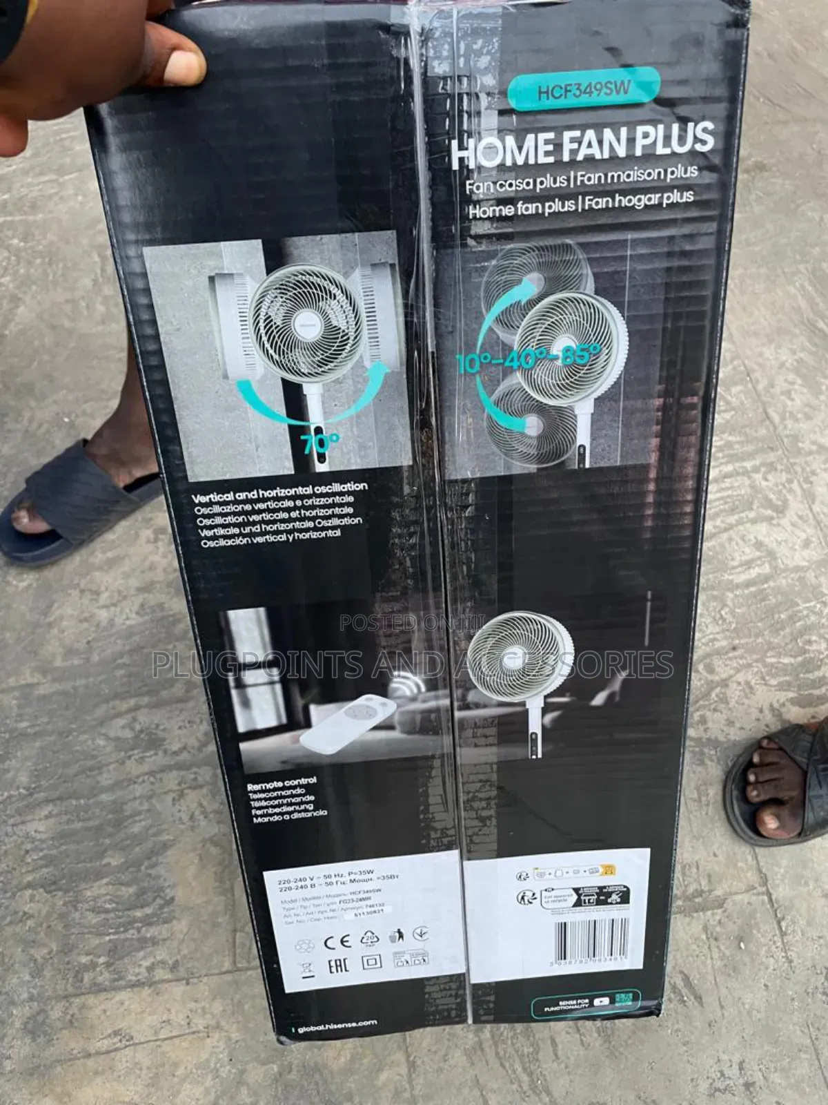 Hisense Turbo 2 in 1 Height Adjustable Stand Fan