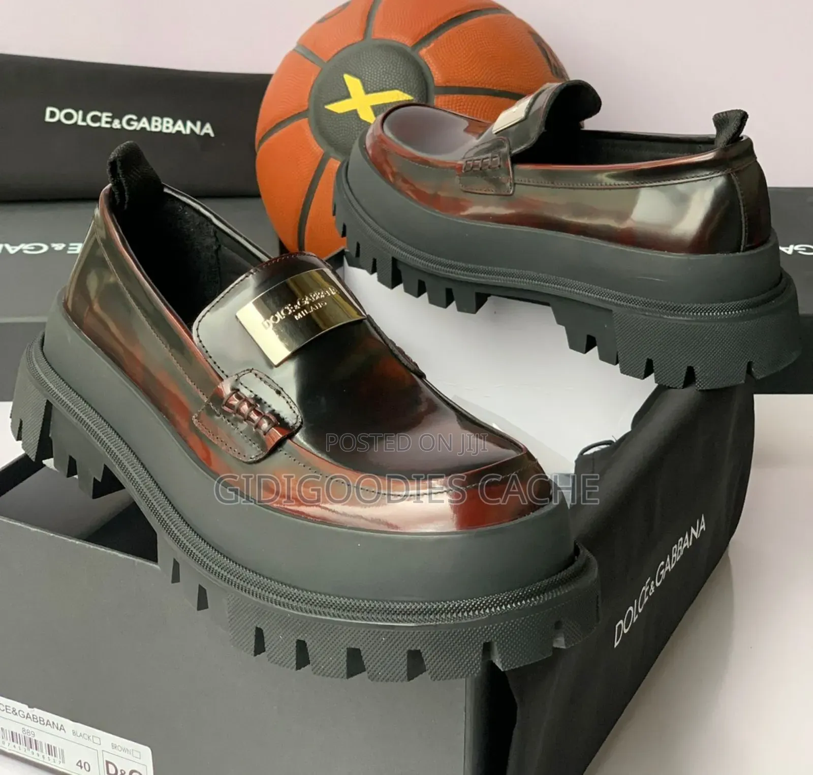 Dg Wine/Black Chunky Loafers