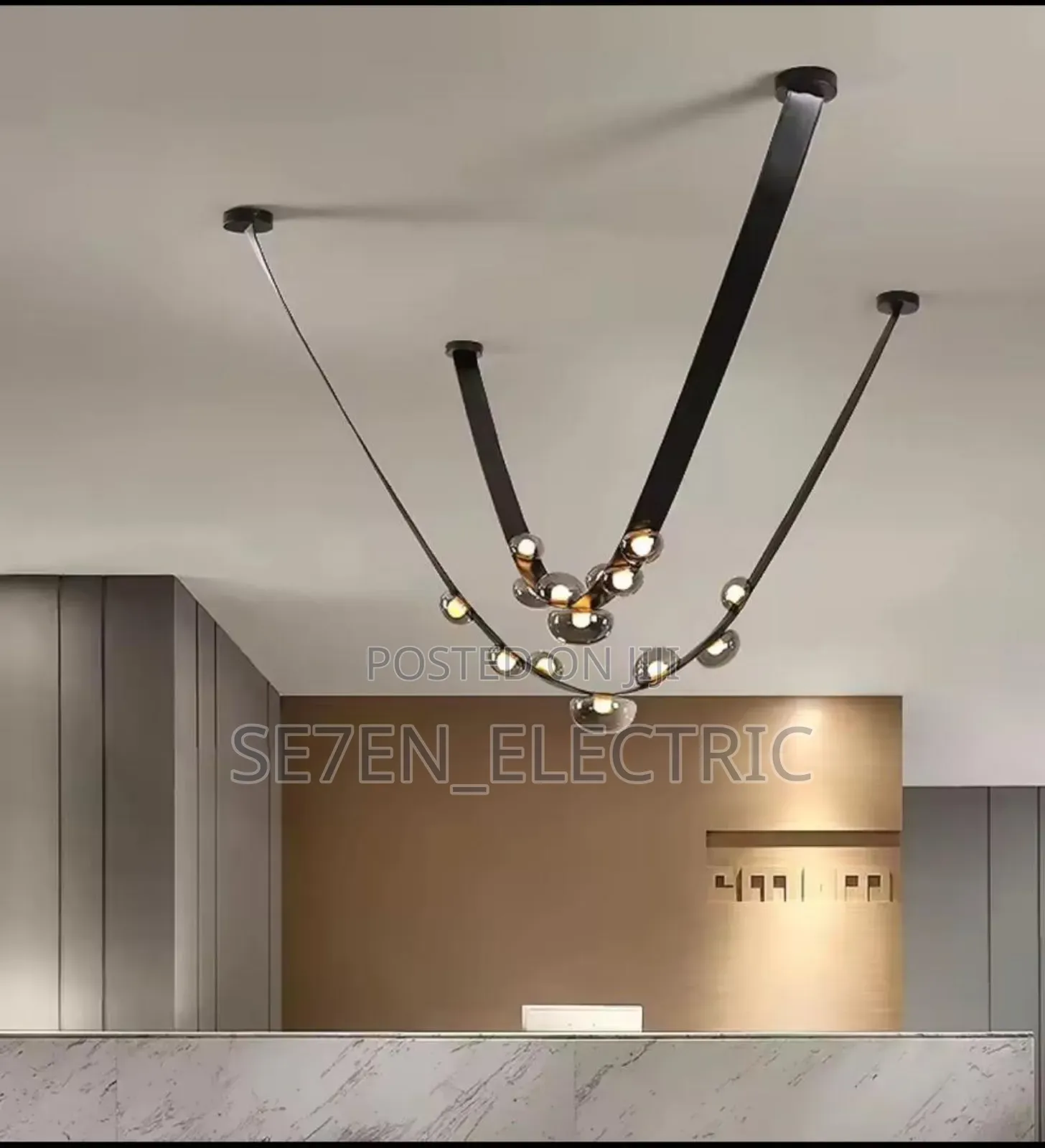 Led Dropping Chandelier Nordic Leather.