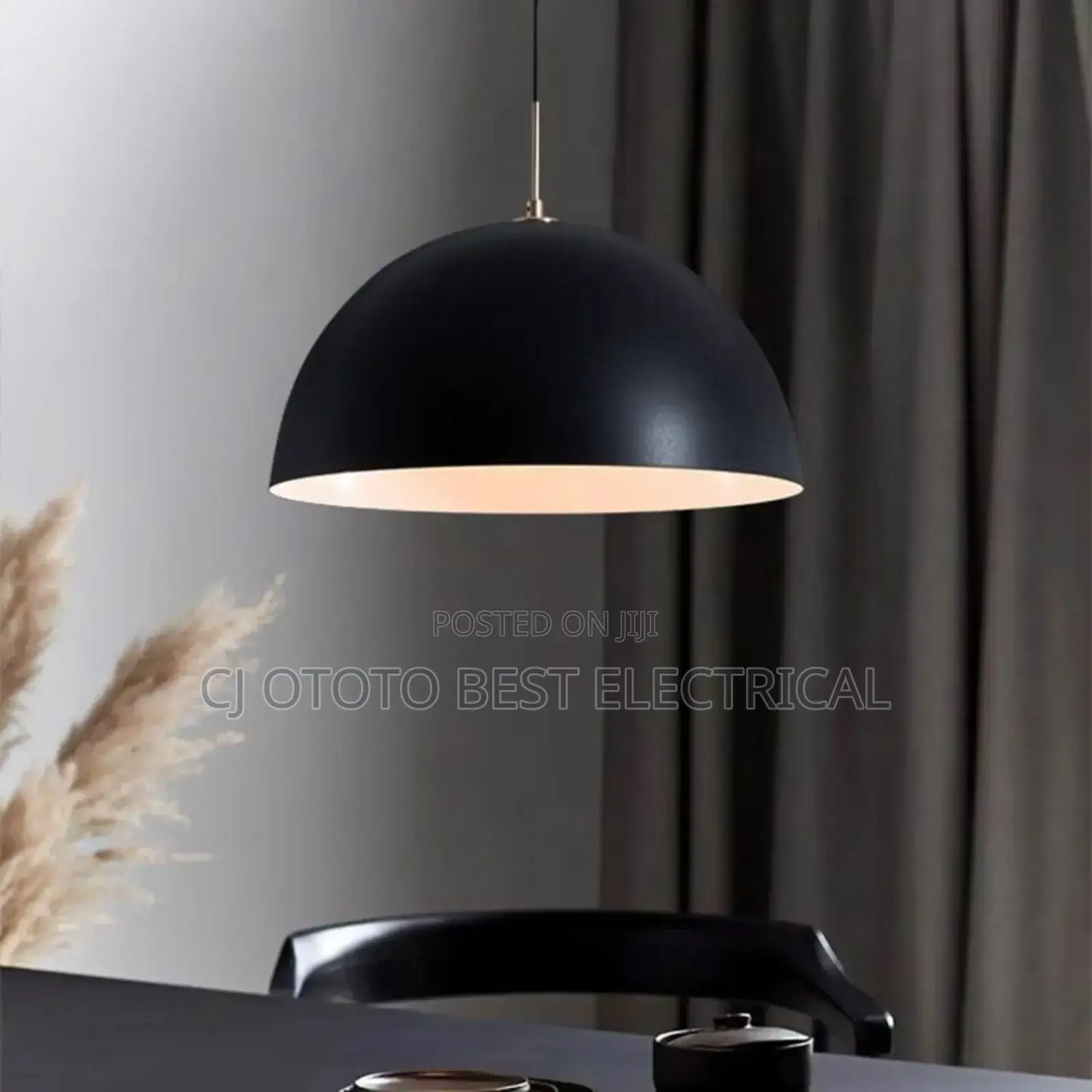 White and Black Available, Single Pendant Light