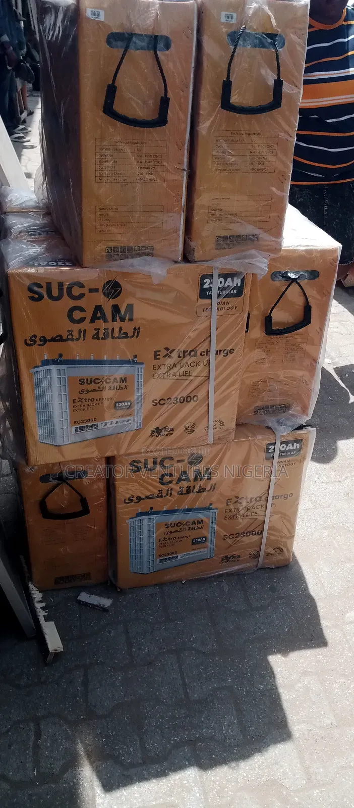 Tubular Battery Suc-Cam 230ah India Battery,Long Lasting.