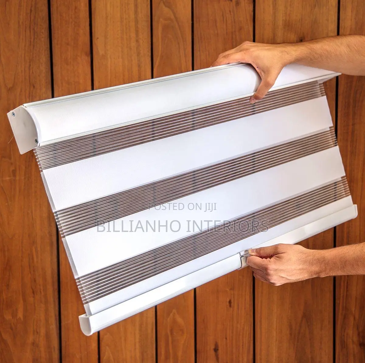 Shiny White Day Night Blinds