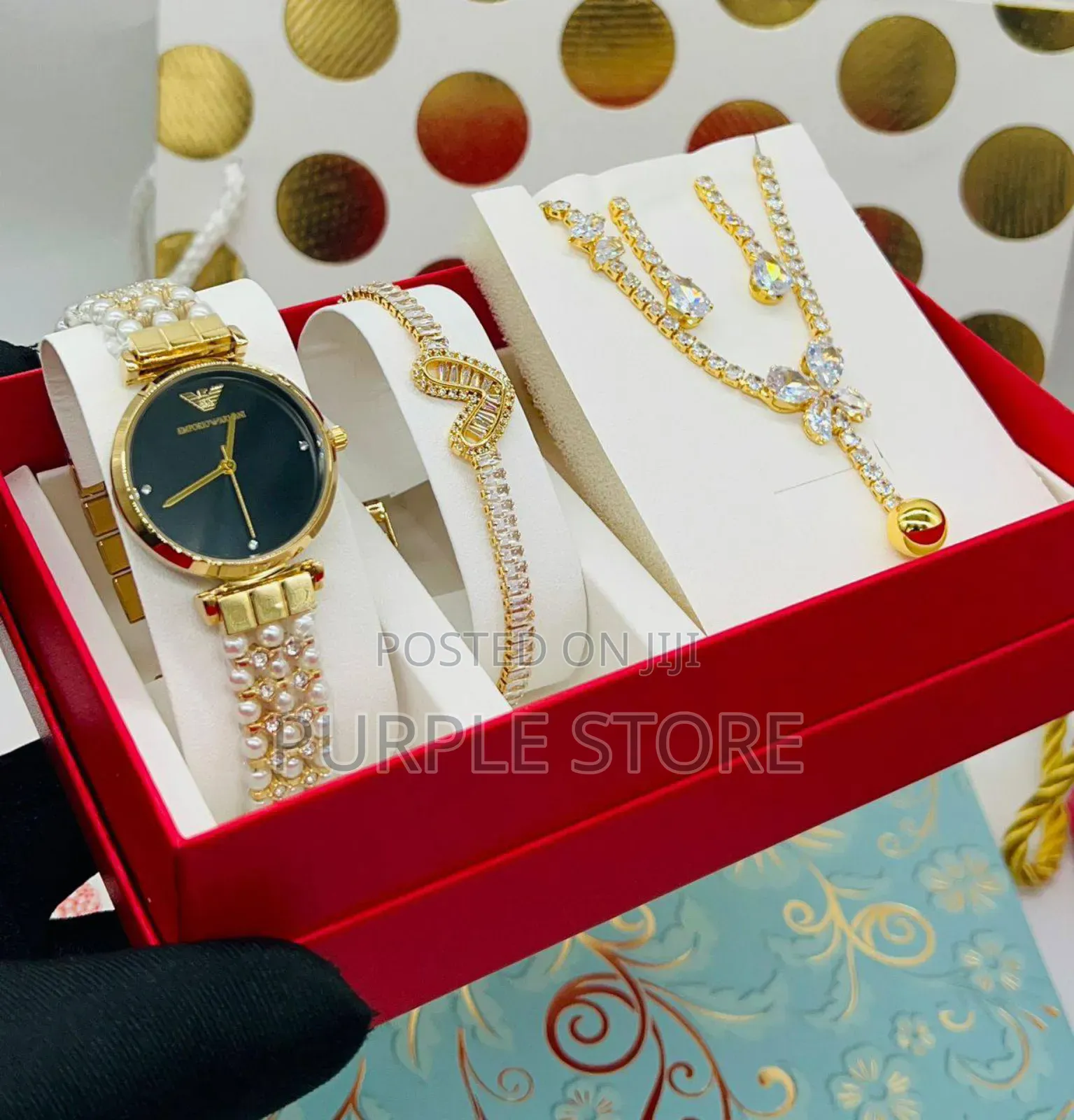 Emporio Armani Women Watch,Necklace,Bracelet Earrings Set