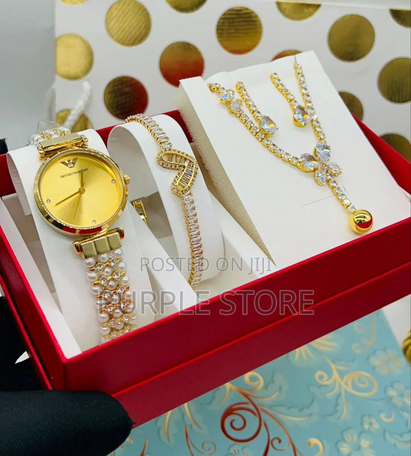 Emporio Armani Women Watch,Necklace,Bracelet Earrings Set