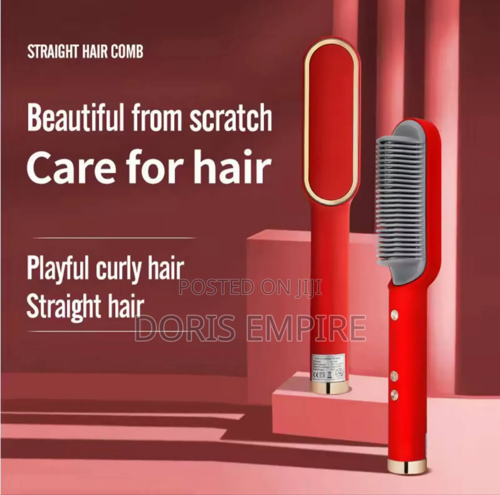 Professional Level Hair Straightening Brush Heated Comb.
