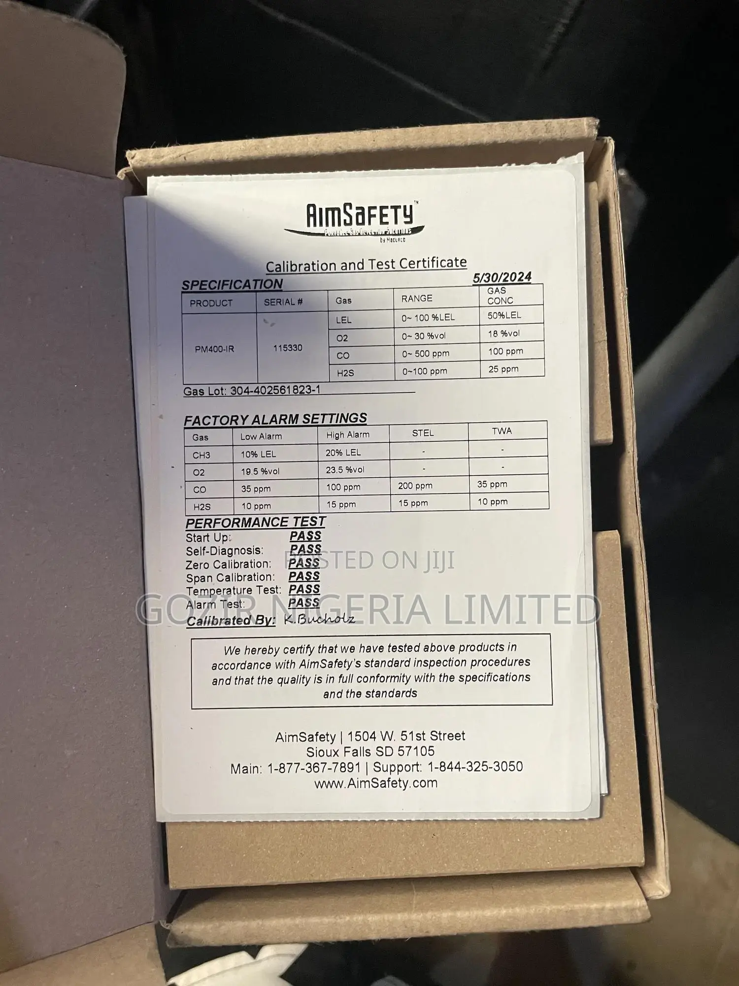 Aimsafety Pm400 Portable Multi-gas Monitor