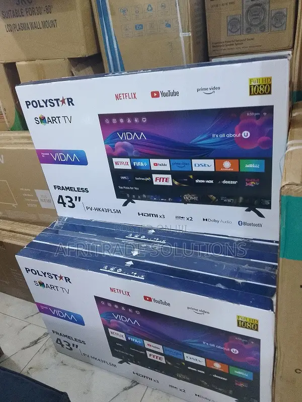 Frame-Free, Feature-Rich: Polystar 43′′ Smart Tv