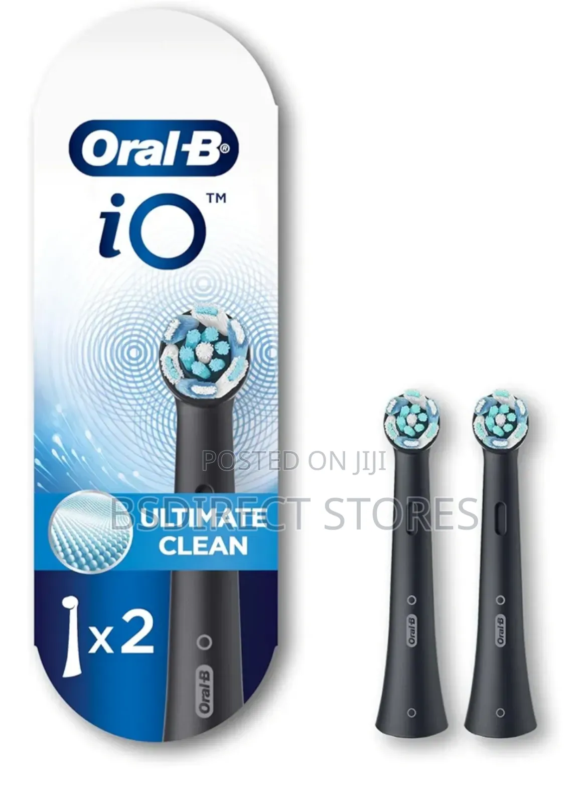 Oral-b Io Ultimate Clean Replacement Brush Heads Black, 2 Pk