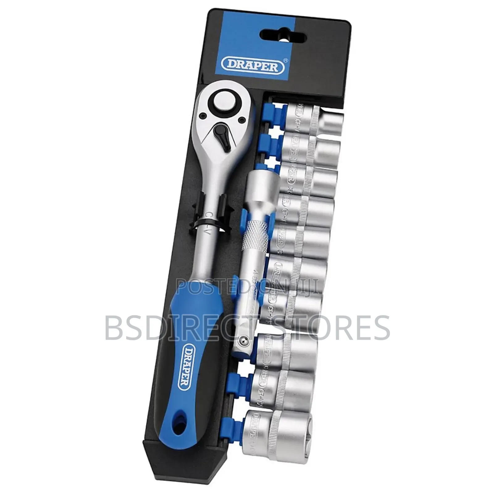 Draper 1/2" Sq. Dr. Metric Socket and Ratchet Set 12 Piece