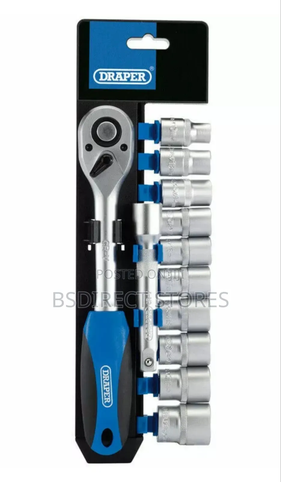 Draper 1/2" Sq. Dr. Metric Socket and Ratchet Set 12 Piece
