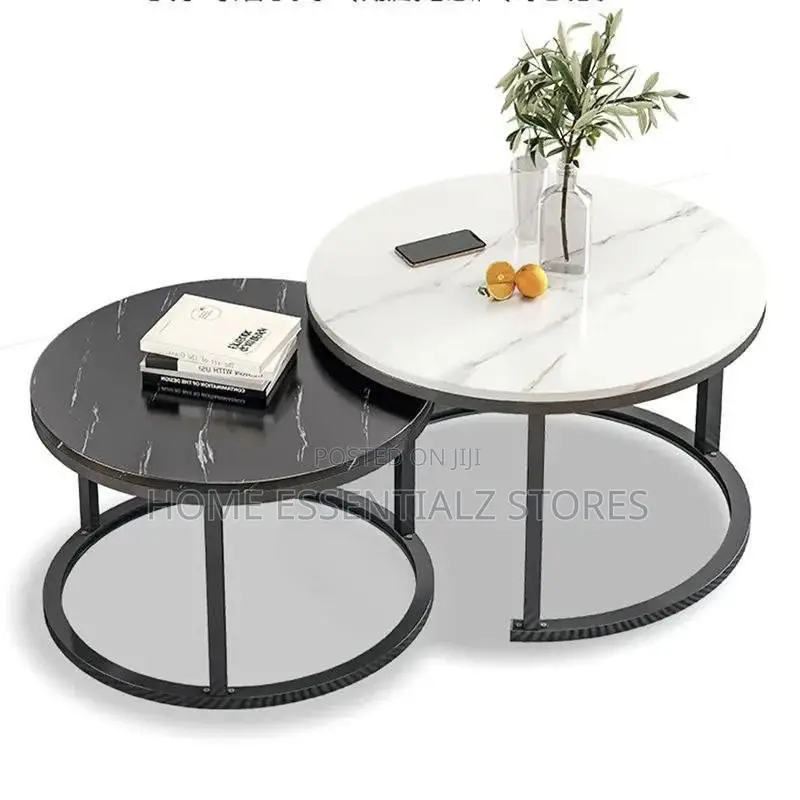 2 Pieces Set of 80cm and 60cm Double Center Tables