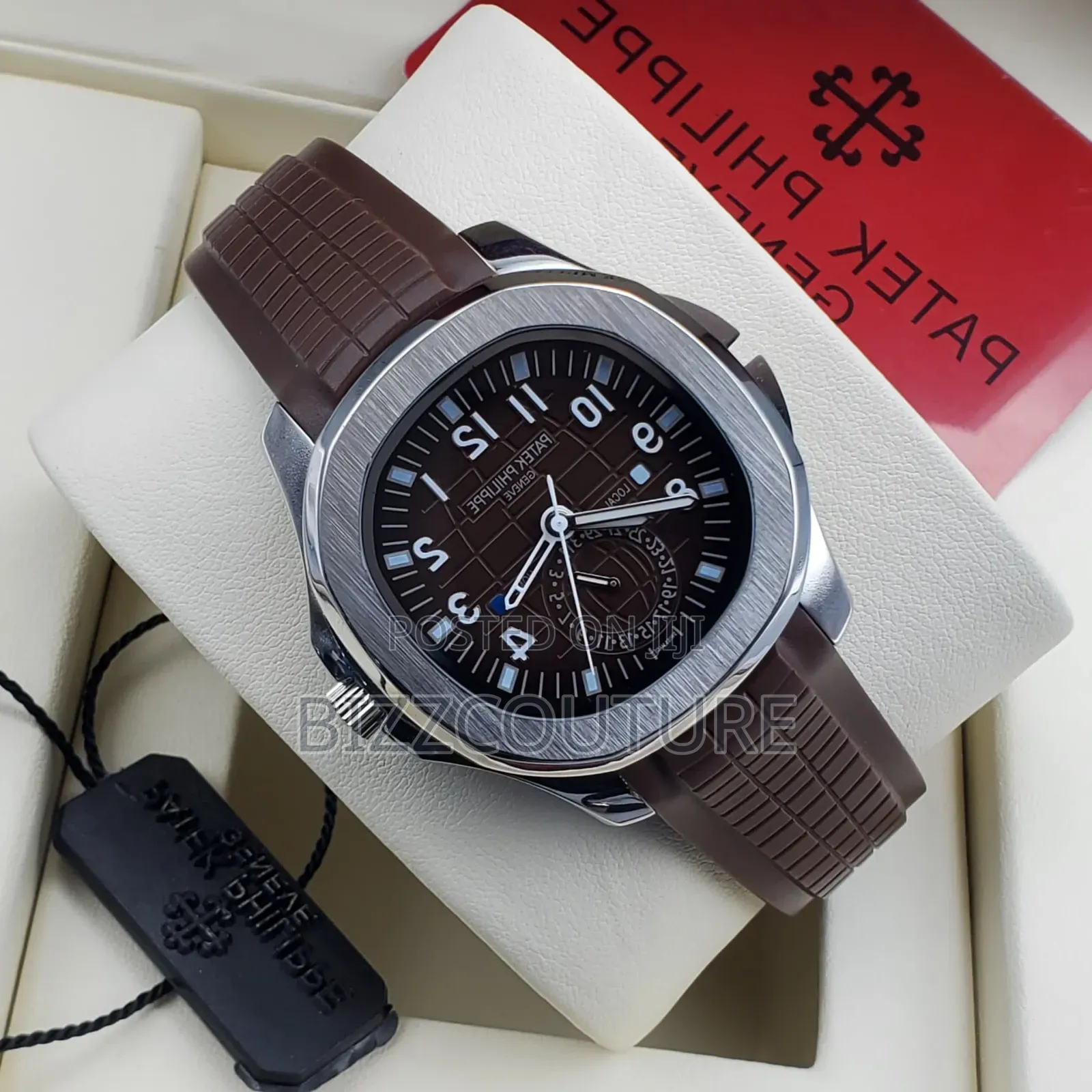 Original Patek Philippe Brown Rubber Strap Watch in Store