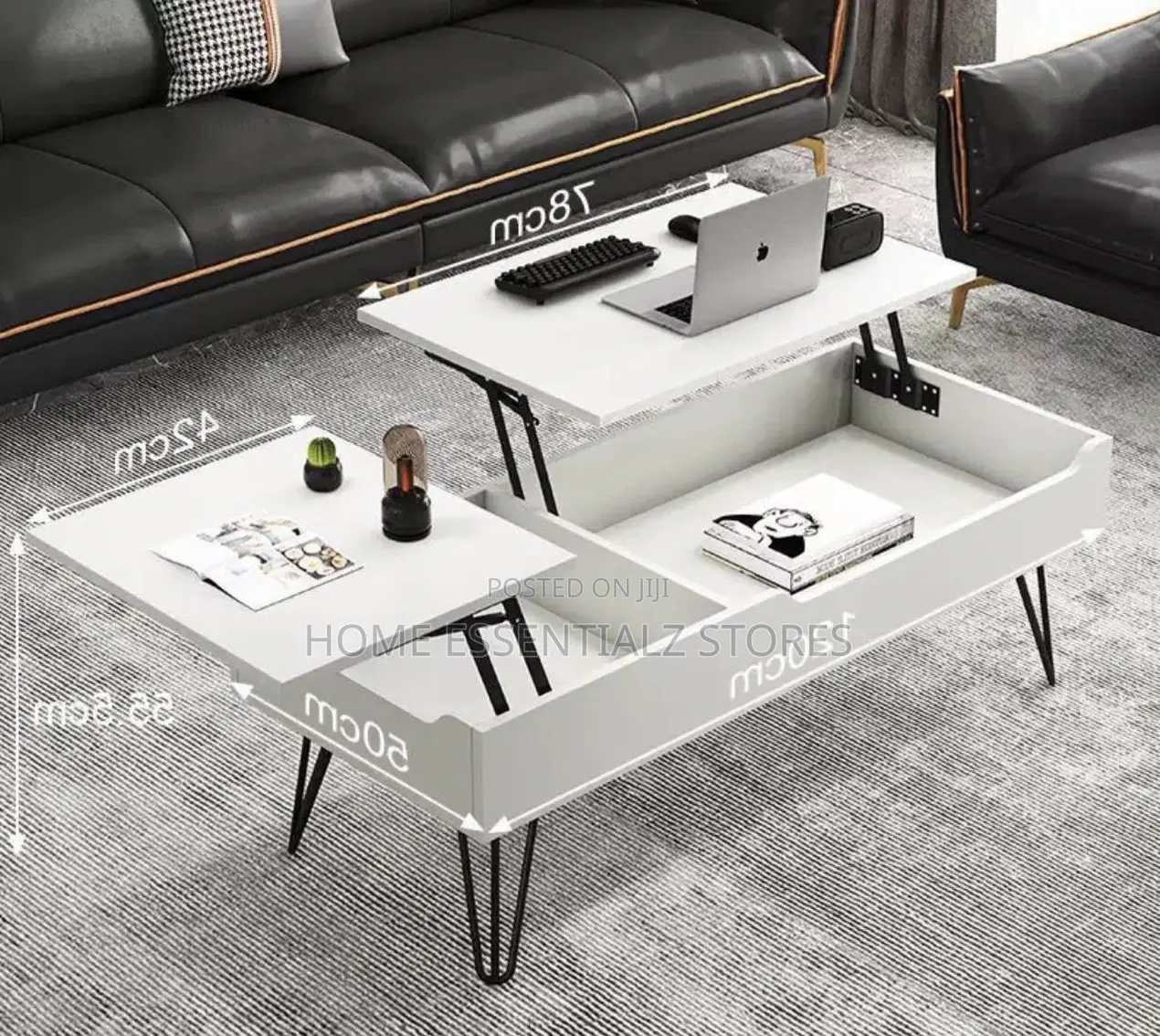 Extendable Centre Table With Storage Compartments