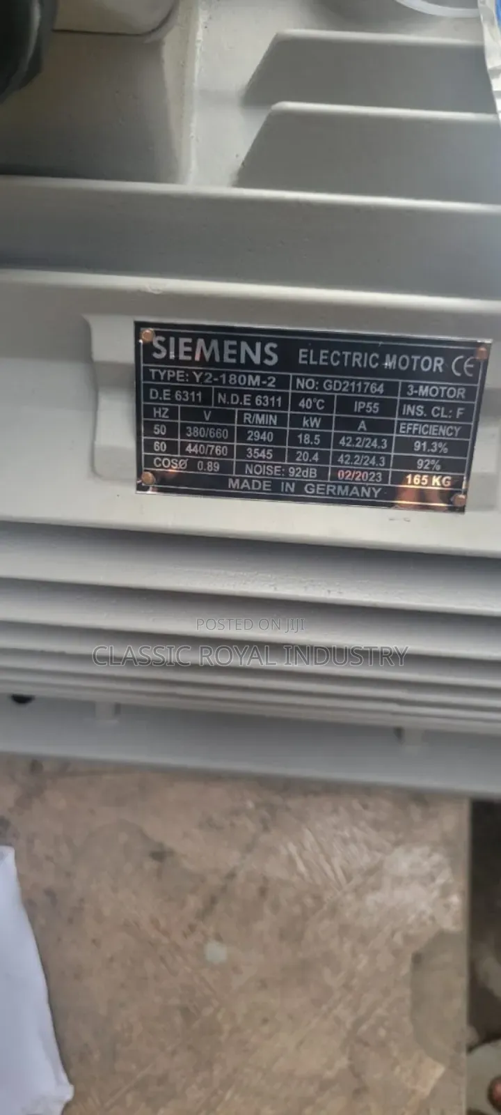 18.5 Kw Siemens Electric Motor 2940 RPM High Speed