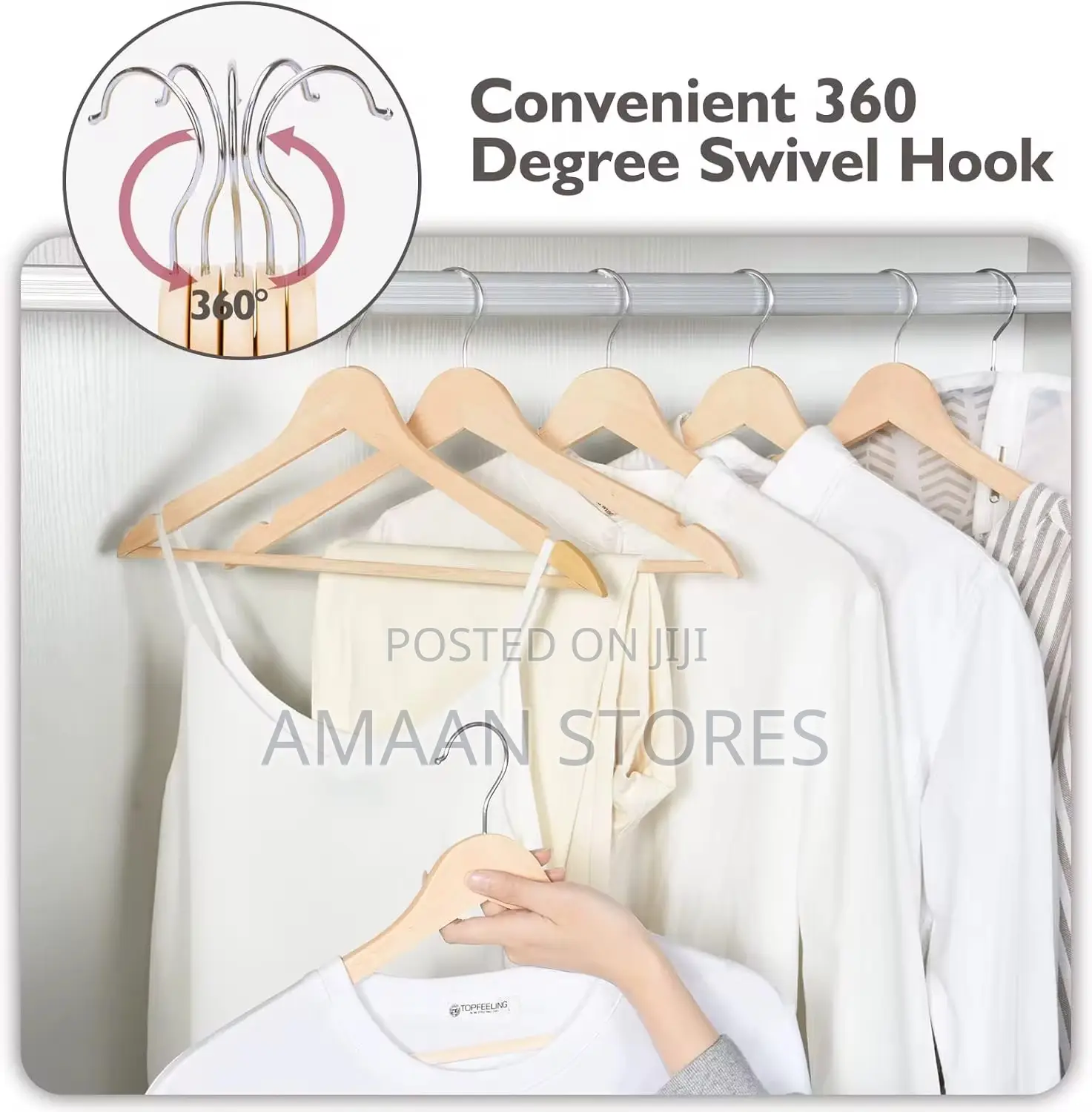 Wooden Clothes Hangers – 10pcs
