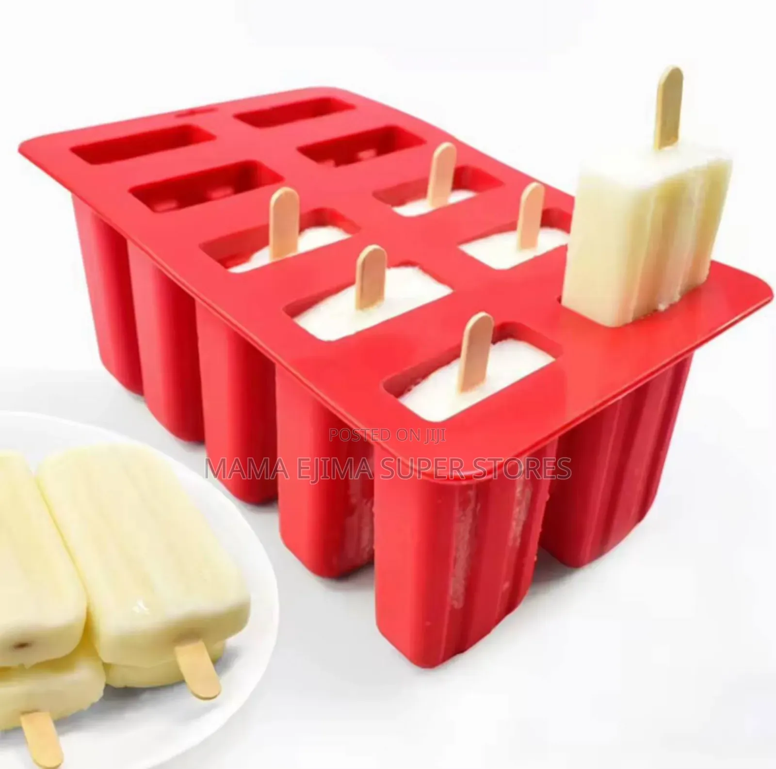 10 Cavity Popsicle Silicone Molds Food Grade Ice Pop Cream