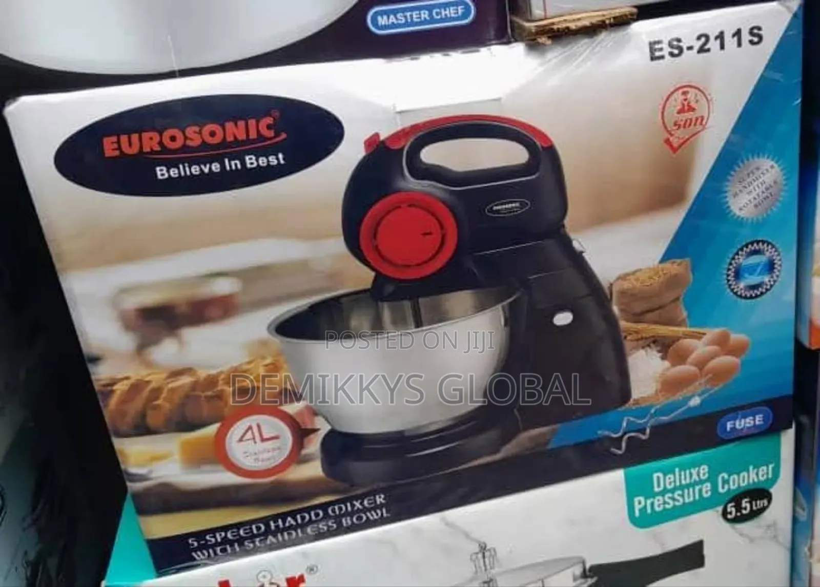 Eurosonic Hand Mixer- With 4 Liters Rotating Bowl