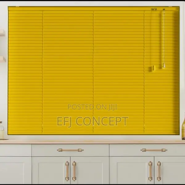 Bright Yellow 50mm Venetian Window Blind