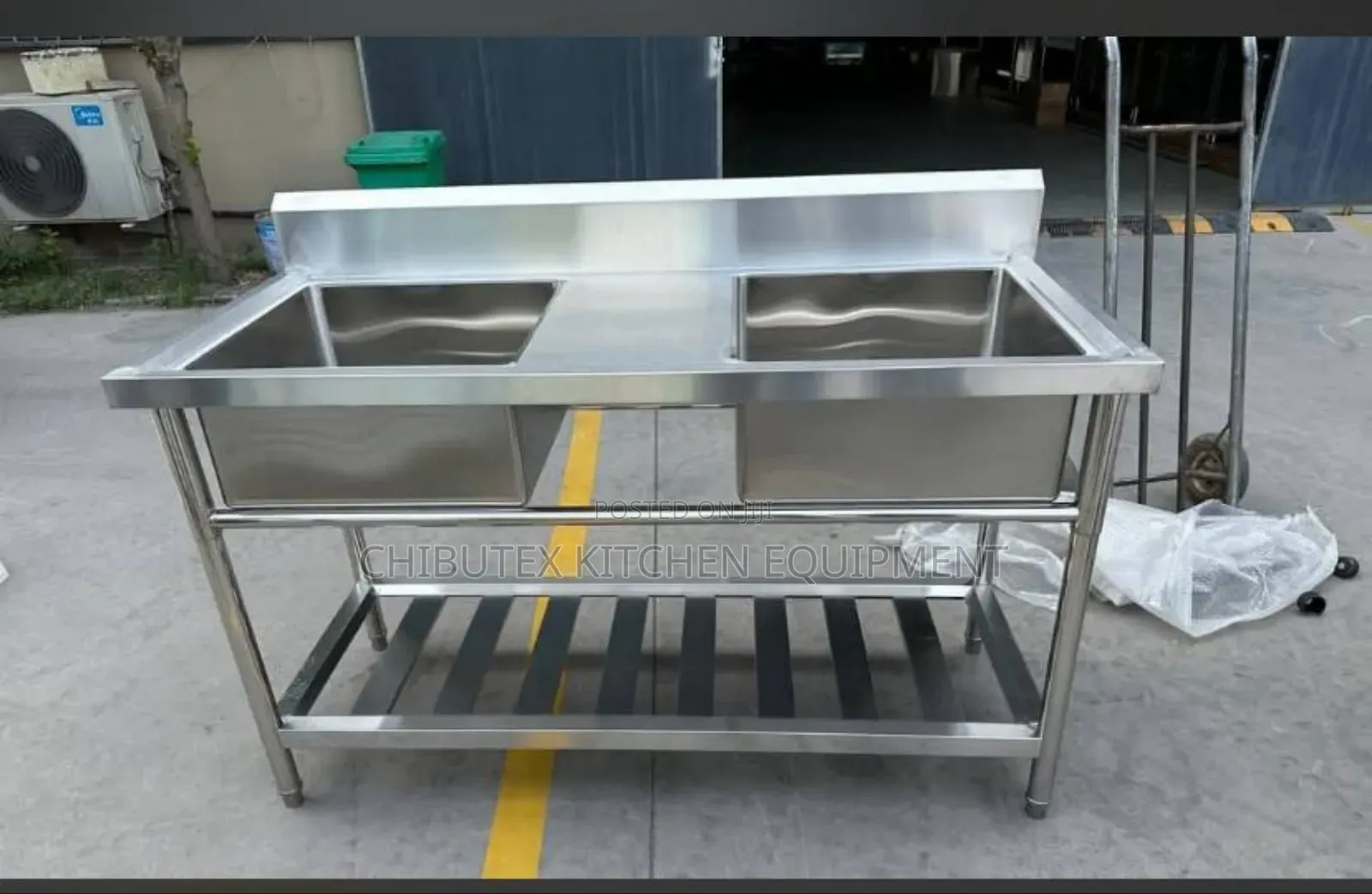 Industrial Sink Stainless Steel With Under Rack