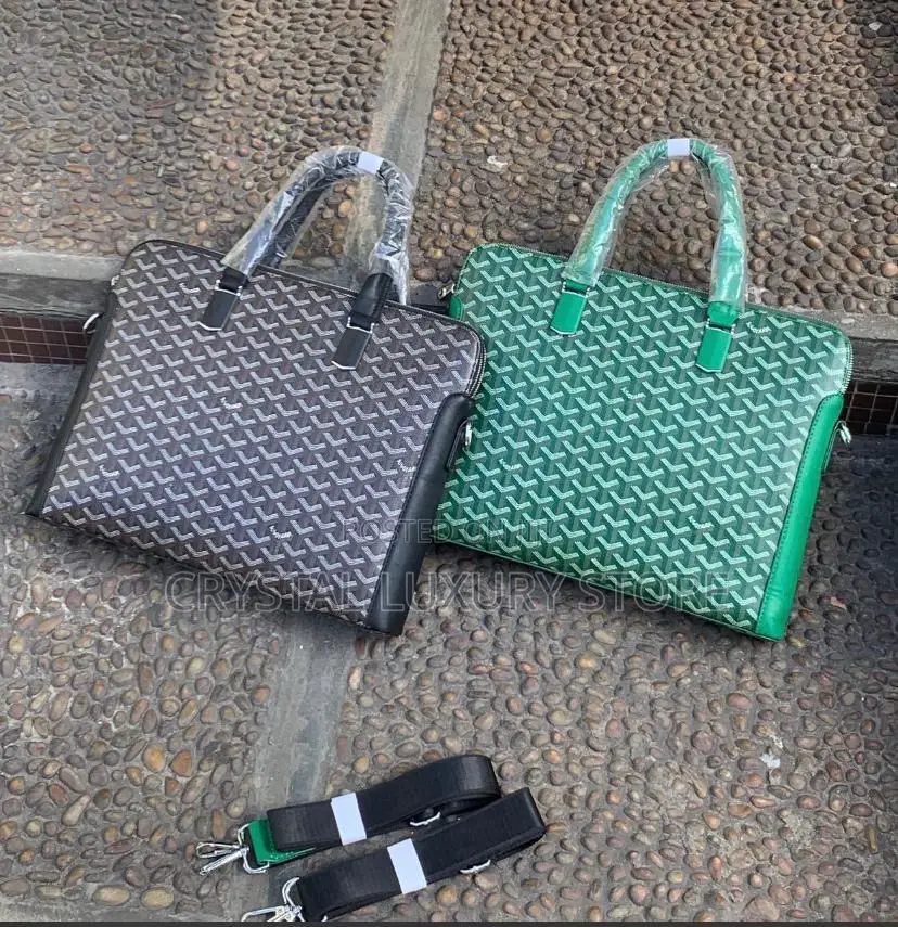 Goyard Quality Luxury Men Genuine Leather Laptop Bag