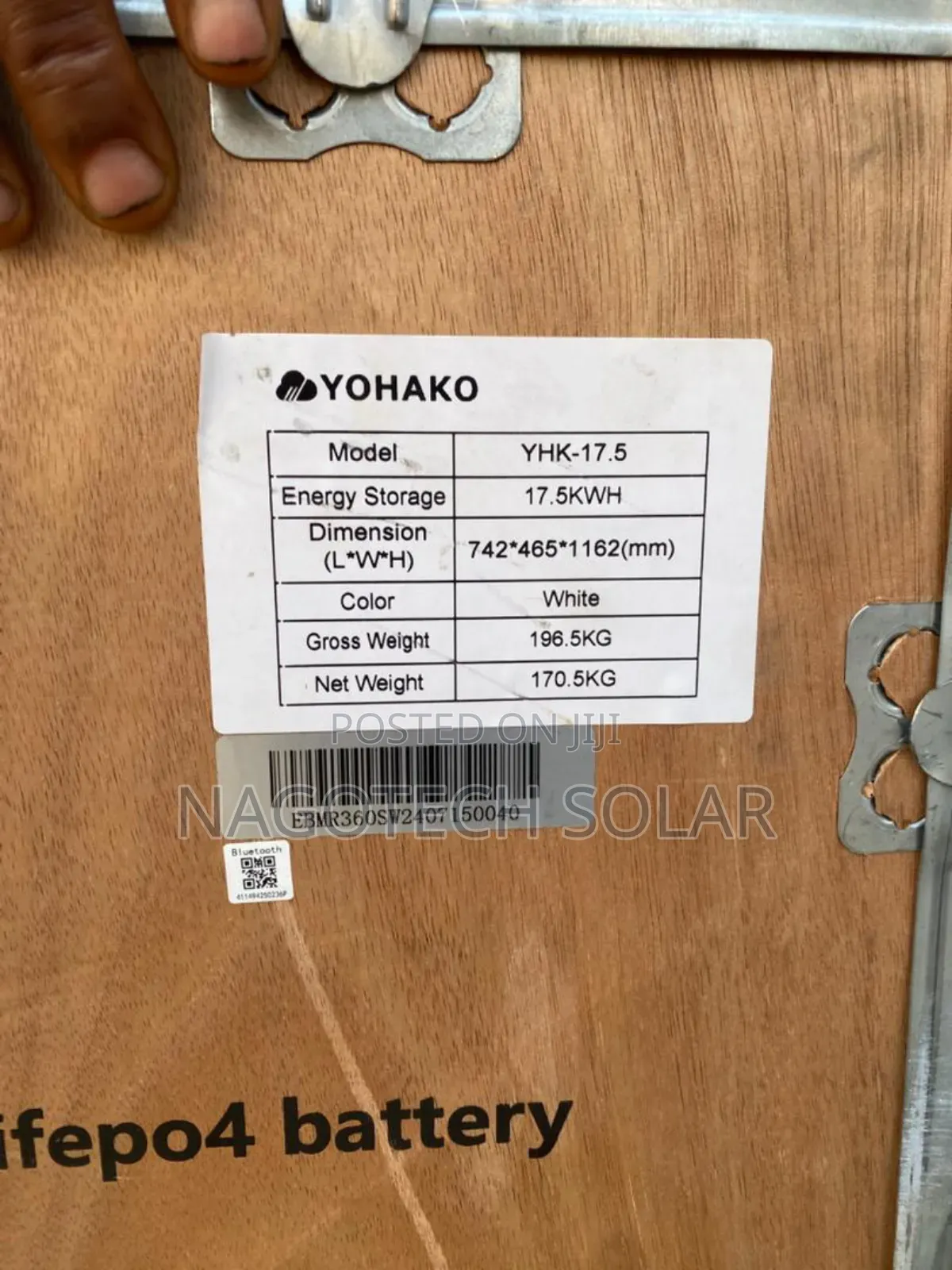 17.5 Kilowatts Yohako Lithium Batteries