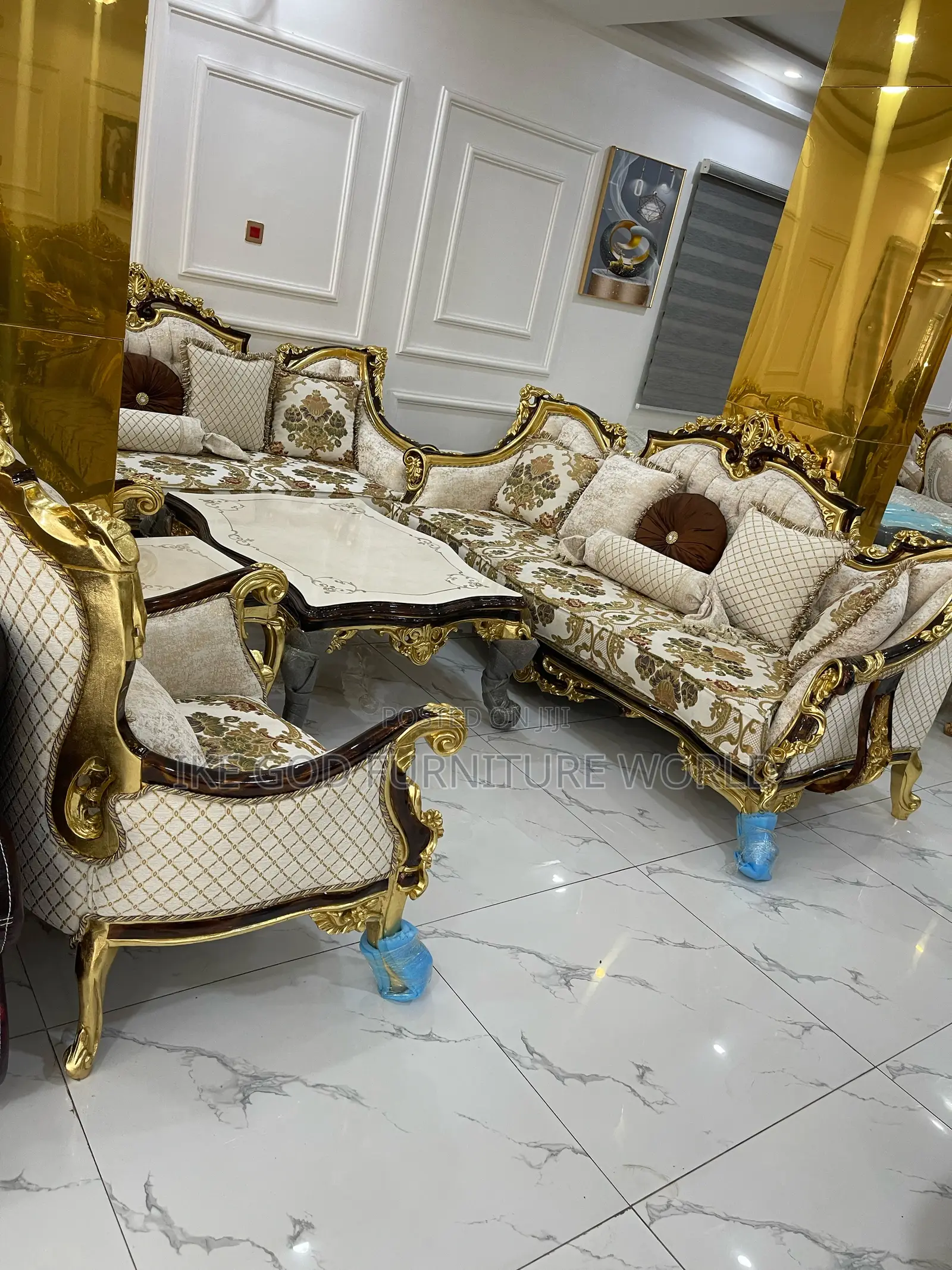 Set of High Quality Turkey Royal Fabric Sofa Chair