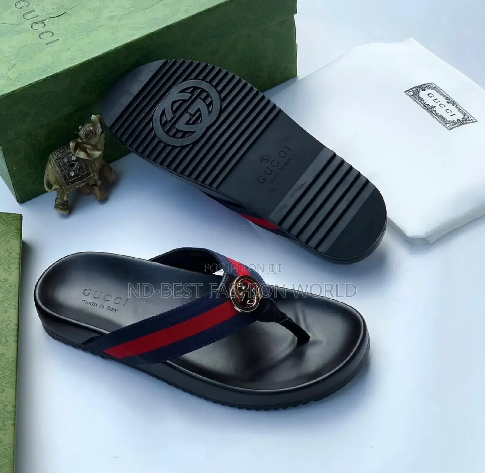 Simple Gucci Leather Slippers