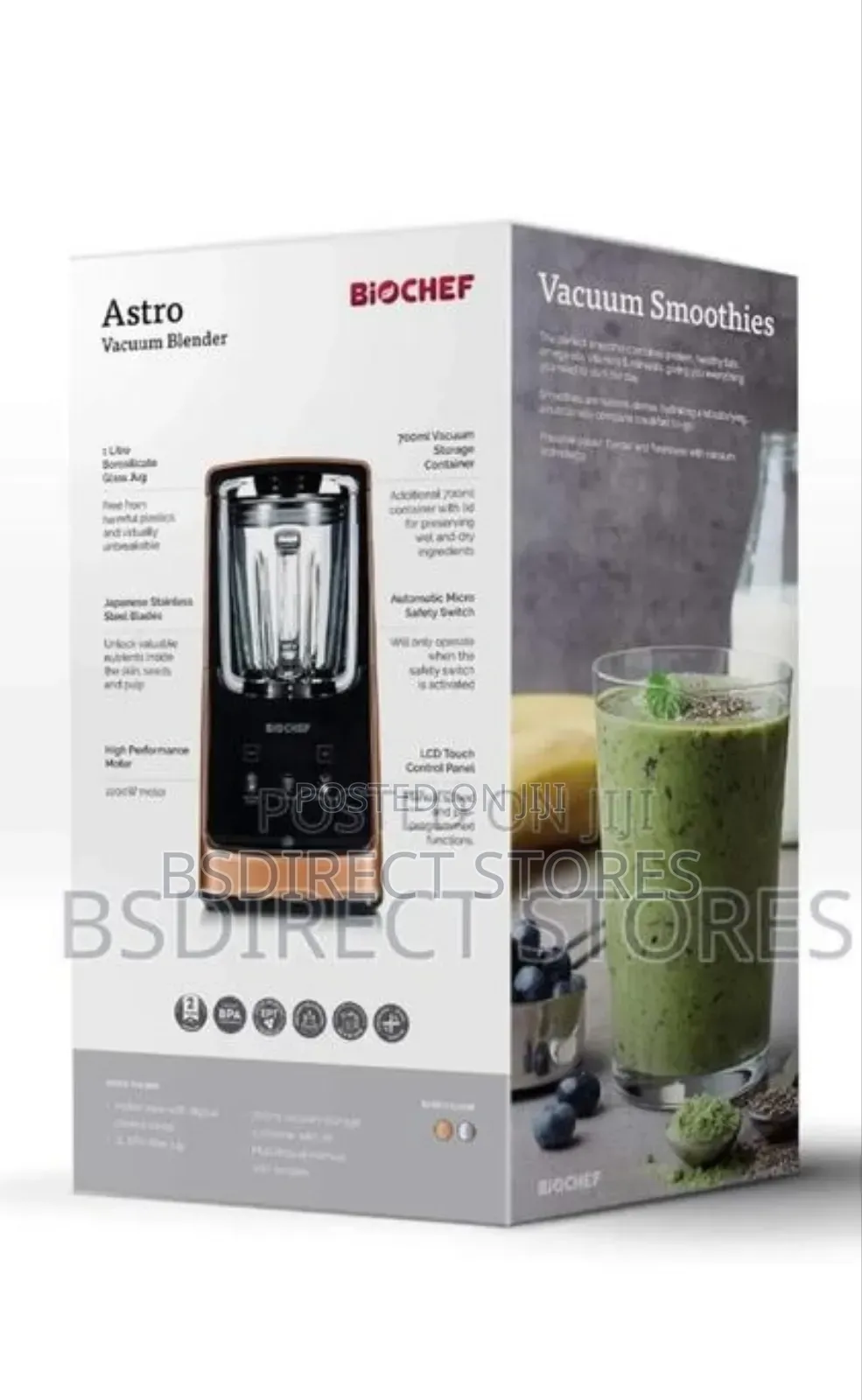 Biochef Astro Vacuum Blender • 1000w Motor • 750ml Glass Jug