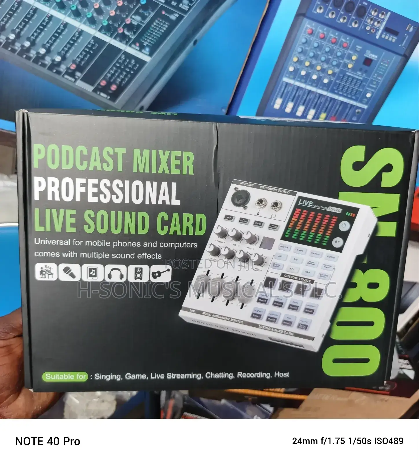 Professional Sn-800 Mixer Live Soundcard