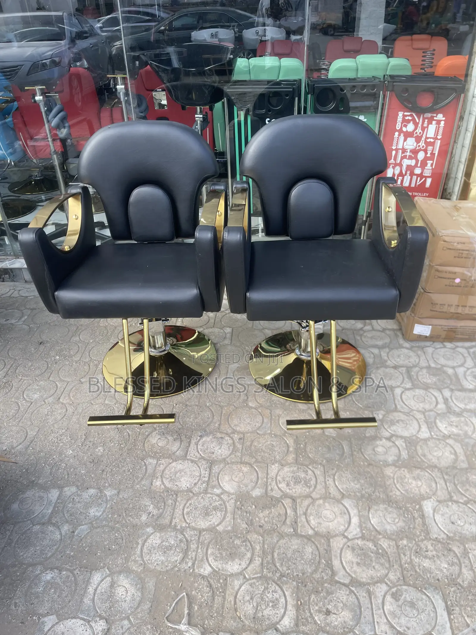 Black and Gold Salon Chair