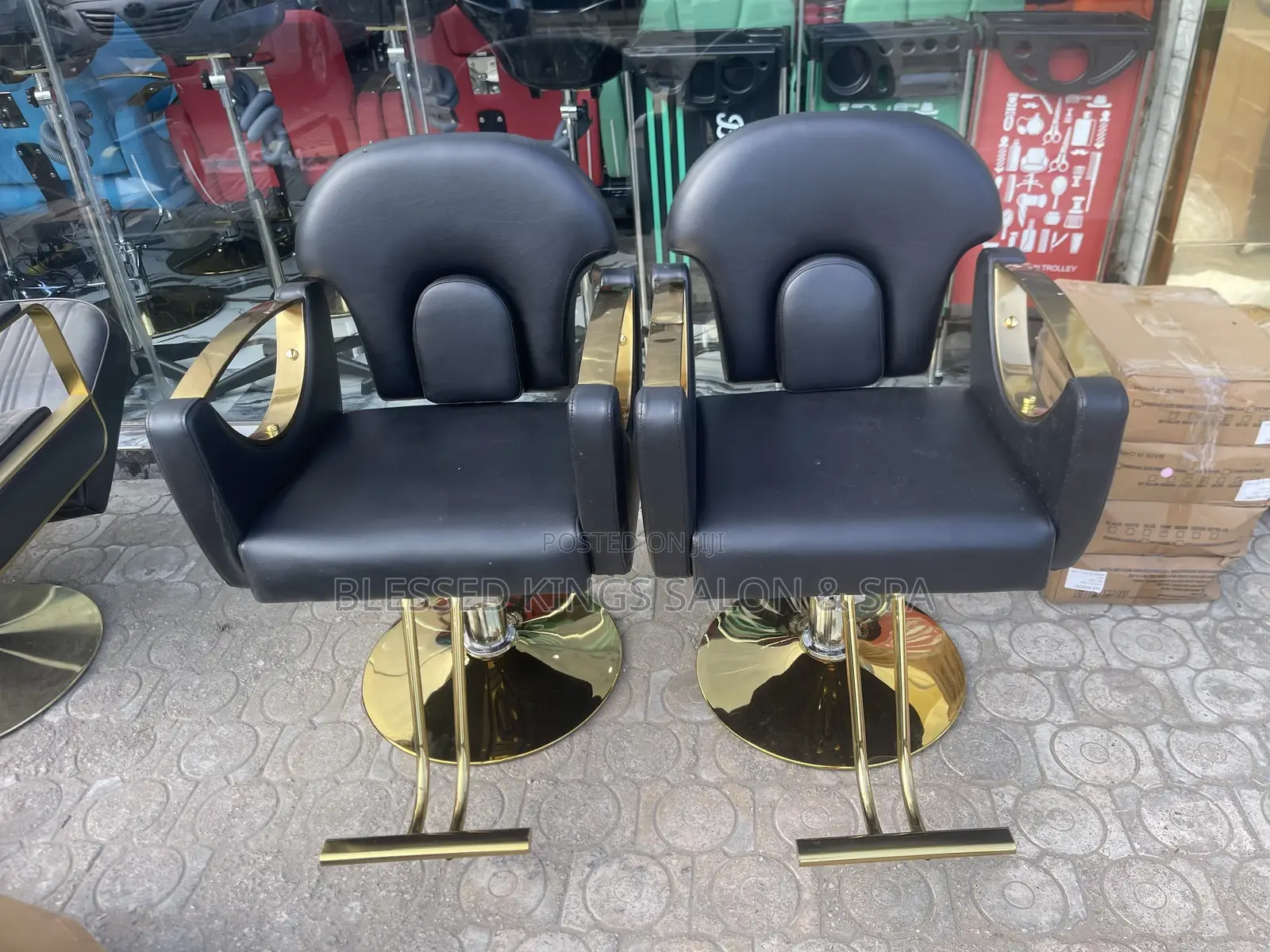 Black and Gold Salon Chair