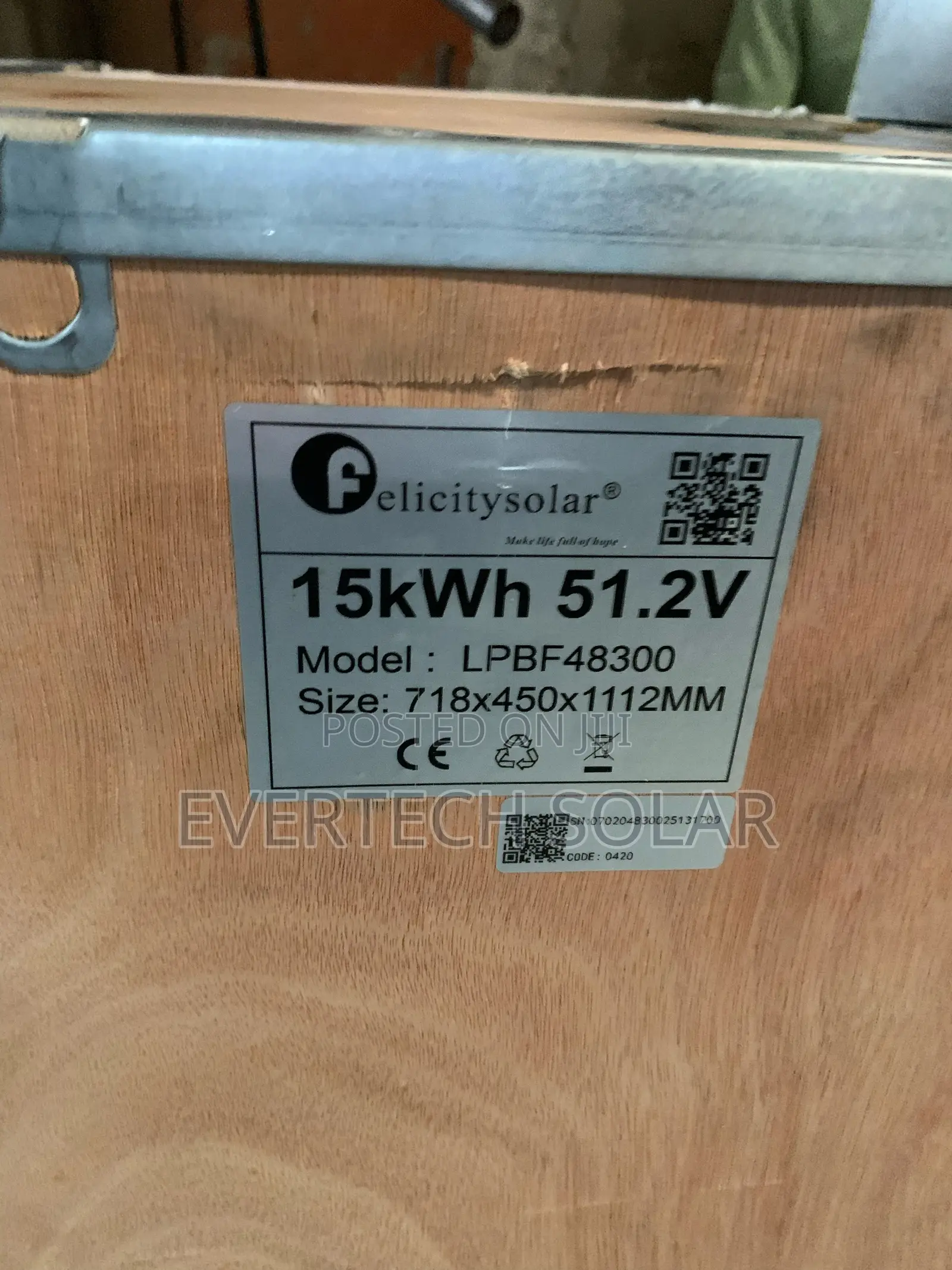 15 Kwhs Lithium Ion Felicity Battery 51.2v