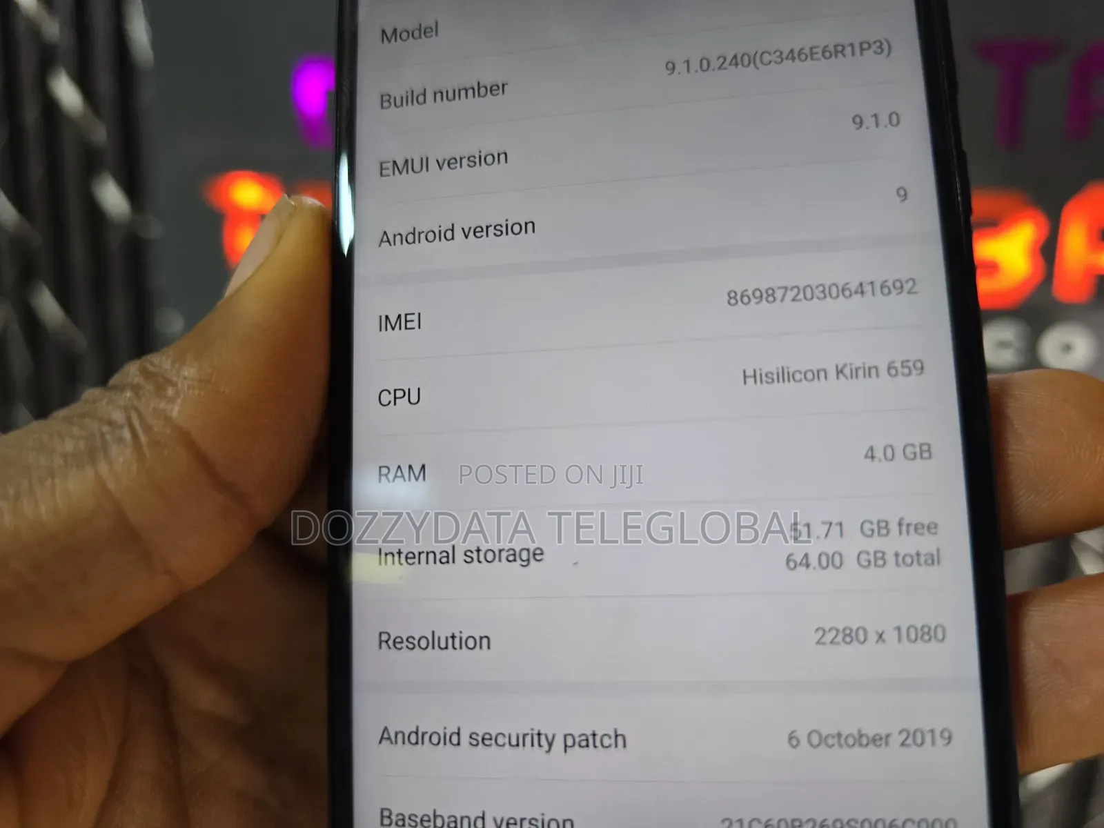 Huawei Nova 3e 64 GB Black