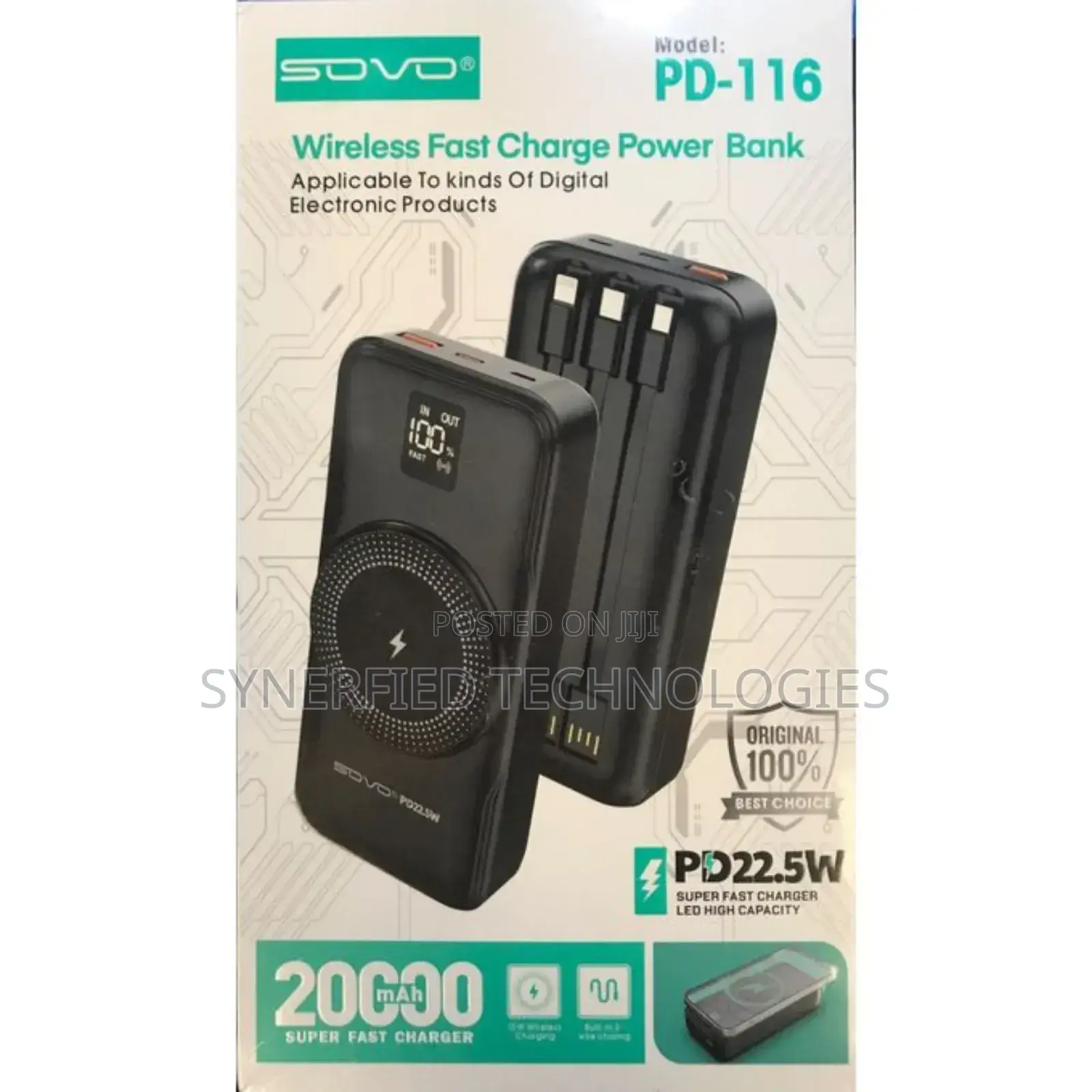 Sovo Wireless Fast Charge Power Bank